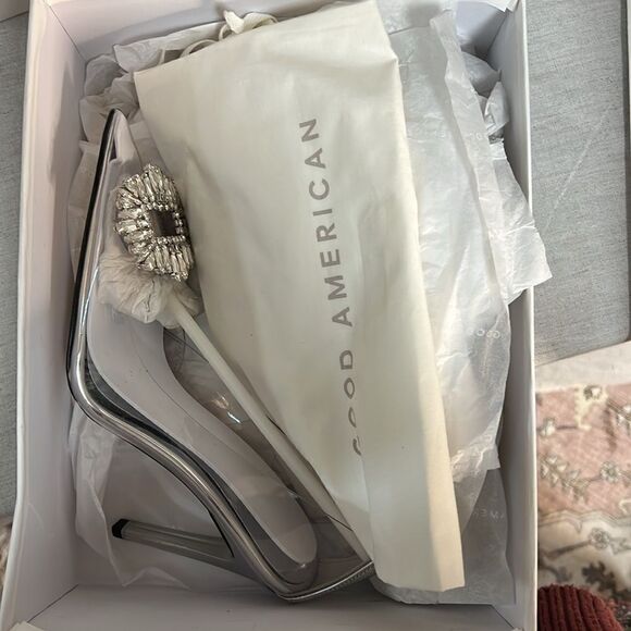 GOOD AMERICAN CINDER-F*CKING-RELLA Embellished Heels - Picture 2 of 4